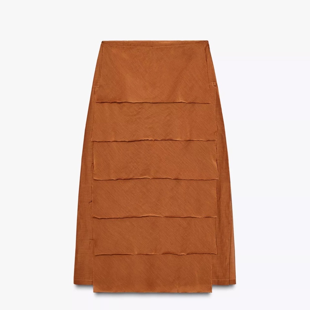 Zara ZW collection Ruffled midi skirt Xs